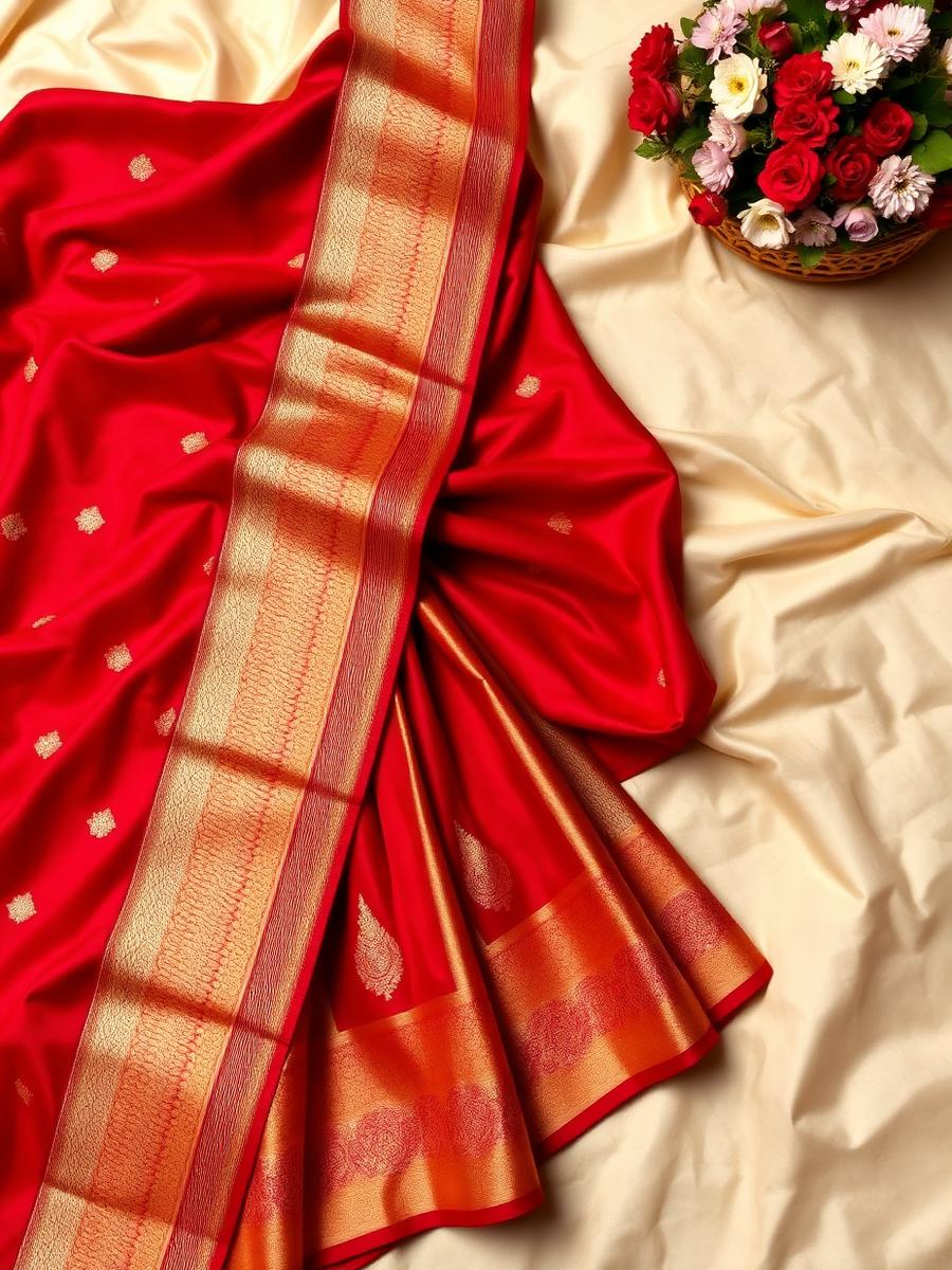 Scarlet Banarasi Bridal Saree